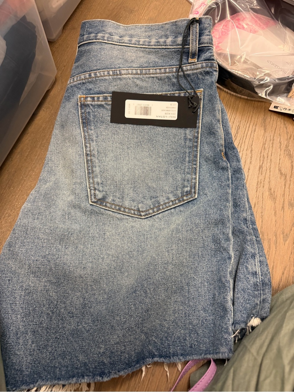 Nili Lotan Light Blue Women’s Russell denim jean shorts NWT size 28